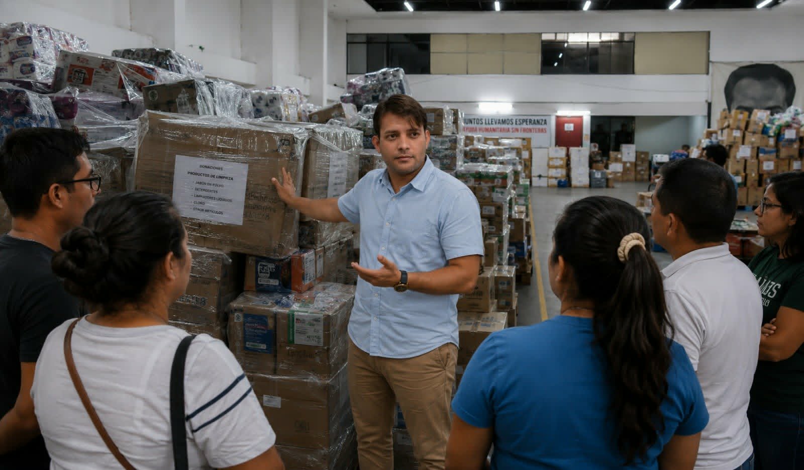 Jornada comunitaria organizada por PROMUNDO con voluntarios y beneficiarios.